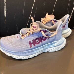 Hoka Athletic Shoes in Light Blue and Purple size 8